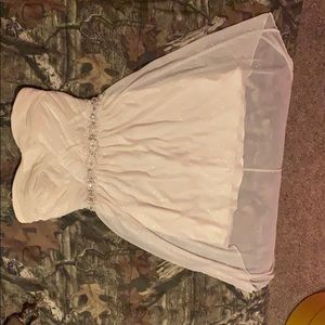 White strapless dress